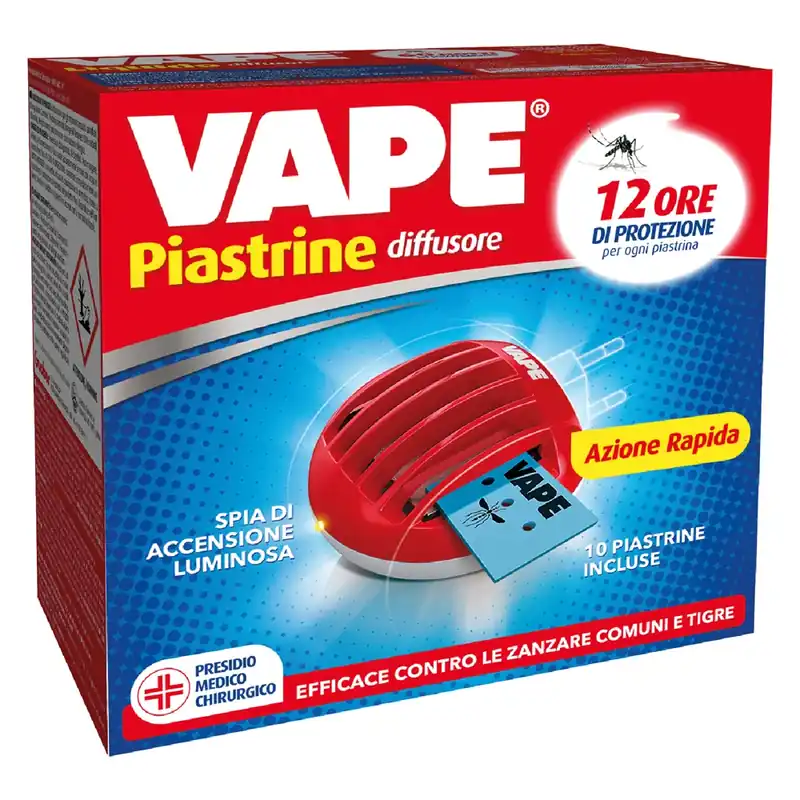 ANTIZANZARE ELETTRICO AD EMANAZIONE ‘PIASTRINE‘ con 10 piastrine da 12 ore ciascuna Bestseller
