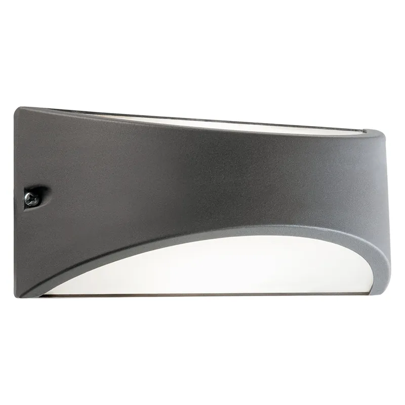 APPLIQUE LED ‘LHASA‘ 10 W - cm 22 x 10 x 10 grigio. Modello 10 W - cm 22 x 10 x 10 grigio Hoge Kwaliteit