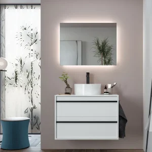 Voordeelprijs Set Bagno Completo AZALEA 80 cm - Bianco Opaco