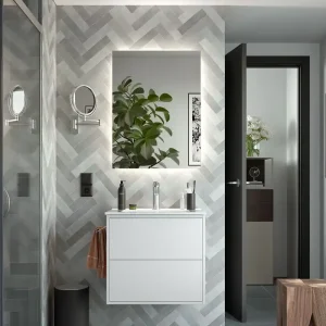 Set Bagno Completo GELSOMINO 60 cm - Bianco Opaco Flitsaanbieding