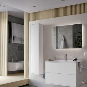 Betaalbaar Set Bagno Completo GELSOMINO 80 cm - Bianco Opaco