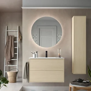 Meest Verkocht Set Bagno Completo GELSOMINO 80 cm Tondo - Legno