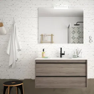 Bestseller Set Bagno Completo GERANIO 100 cm con Specchio - Rovere Eternity