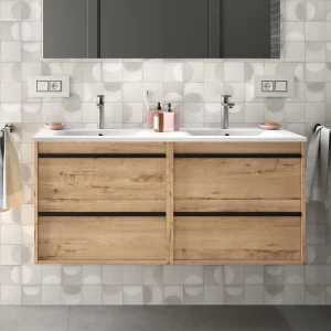 Set Bagno Completo GERANIO 120 cm senza Specchio - Rovere Ostippo Exclusieve Aanbieding