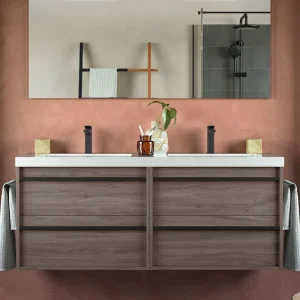 Flitsaanbieding Set Bagno Completo GERANIO 140 cm senza Specchio - Rovere Eternity