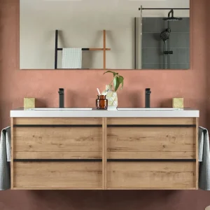 Weekendaanbieding Set Bagno Completo GERANIO 140 cm senza Specchio - Rovere Ostippo
