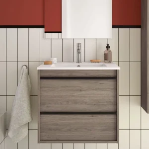 Set Bagno Completo GERANIO 60 cm senza Specchio - Rovere Eternity Aanbieding