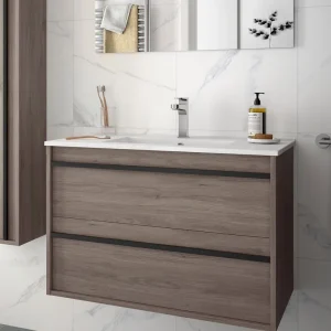 Set Bagno Completo GERANIO 80 cm senza Specchio - Rovere Eternity Dagaanbieding