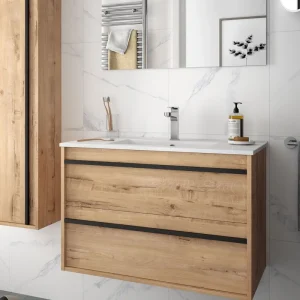 Set Bagno Completo GERANIO 80 cm senza Specchio - Rovere Ostippo Superprijs