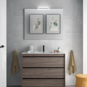 Koop Vandaag Set Bagno Completo GIACINTO 100 cm con Specchio - Rovere Eternity