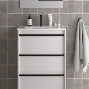 Set Bagno Completo GIACINTO 60 cm senza Specchio - Bianco Opaco Nu Kopen
