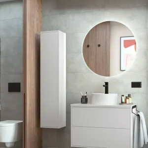 Nu Kopen Set Bagno Completo IRIS 80 cm Tondo - Bianco Opaco