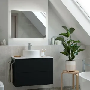 Set Bagno Completo IRIS 80 cm - Nero Opaco Actieprijs