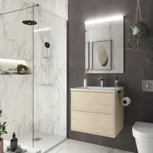Actieprijs Set Bagno Completo NARCISO 60 cm con Specchio - Legno