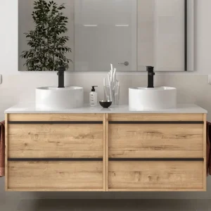 Set Bagno Completo PRIMULA 140 cm senza Specchio - Rovere Ostippo Favoriet