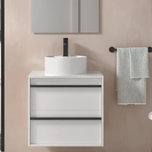 Set Bagno Completo PRIMULA 60 cm senza Specchio- Bianco Opaco Exclusieve Aanbieding