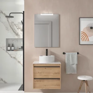 Betrouwbaar Set Bagno Completo PRIMULA 60 cm con Specchio - Rovere Ostippo