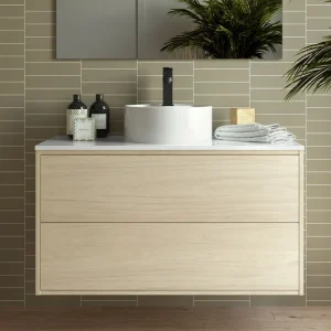 Alleen Vandaag Set Bagno Completo TULIPANO 100 cm senza Specchio - Bianco