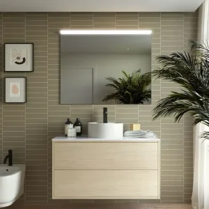 Set Bagno Completo TULIPANO 100 cm con Specchio - Legno Tijdelijk Beschikbaar
