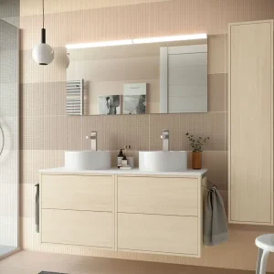 Set Bagno Completo TULIPANO 120 cm con Specchio - Legno Laatste Versie