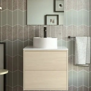 Lage Prijs Set Bagno Completo TULIPANO 60 cm senza Specchio - Legno
