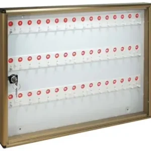 BACHECA PORTA CHIAVI ALUBOX. Modello ALLUMINIO BRONZATO CHIAVI 48 MM 550X50 H.MM 400 Populair