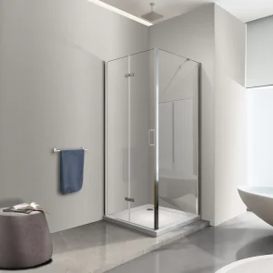 Aanbieding Box doccia apertura a libro soffietto pieghevole con parete fissa laterale h 190 cromo trasparente Fisso 62,5-65 - Porta 72,5-75. Misura 75x65 cm