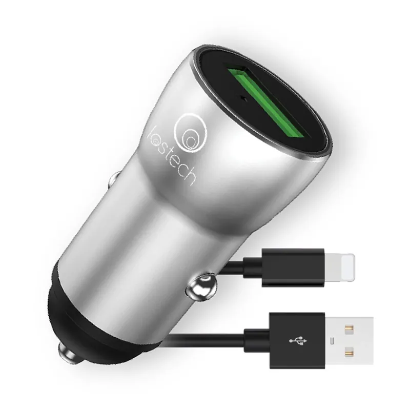 Bestel Nu CARICABATTERIA PER AUTO attacco lightning. Modello attacco lightning