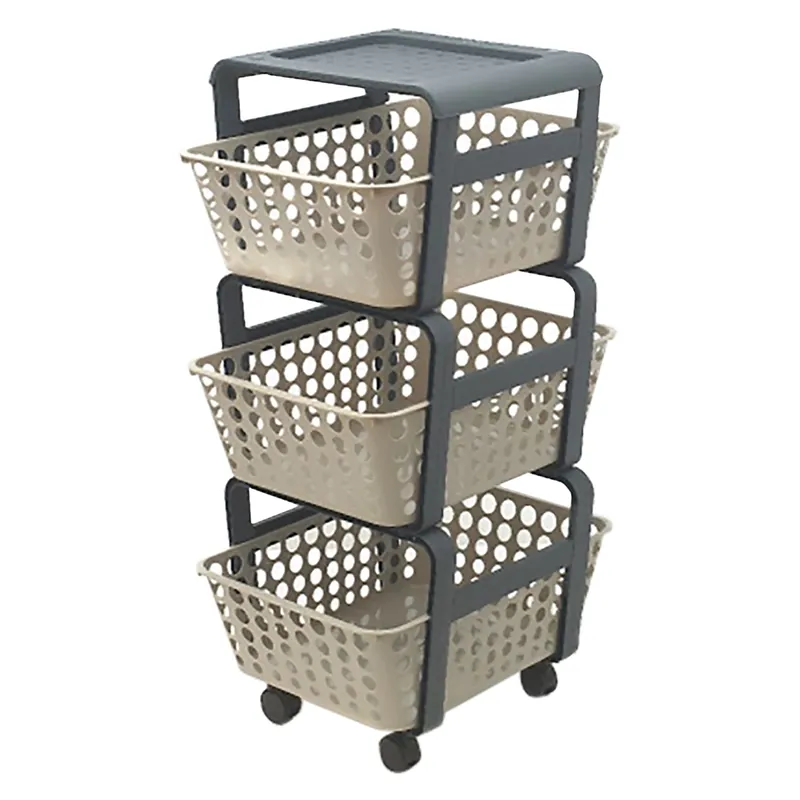 CARRELLO DA CUCINA CON CESTELLI ‘MODULA‘ col. ghiaccio Express Levering
