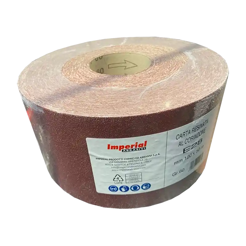CARTA ABRASIVA ‘E 28‘. Modello CARTA ABRASIVA ‘E 28‘ Grana 150 - rotolo mm 120x50 mt Alleen Vandaag