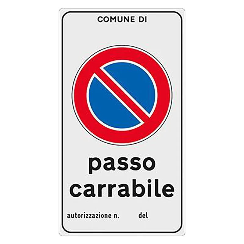 Aanbieding CARTELLO ‘PASSO CARRABILE‘ cm 45 x 25