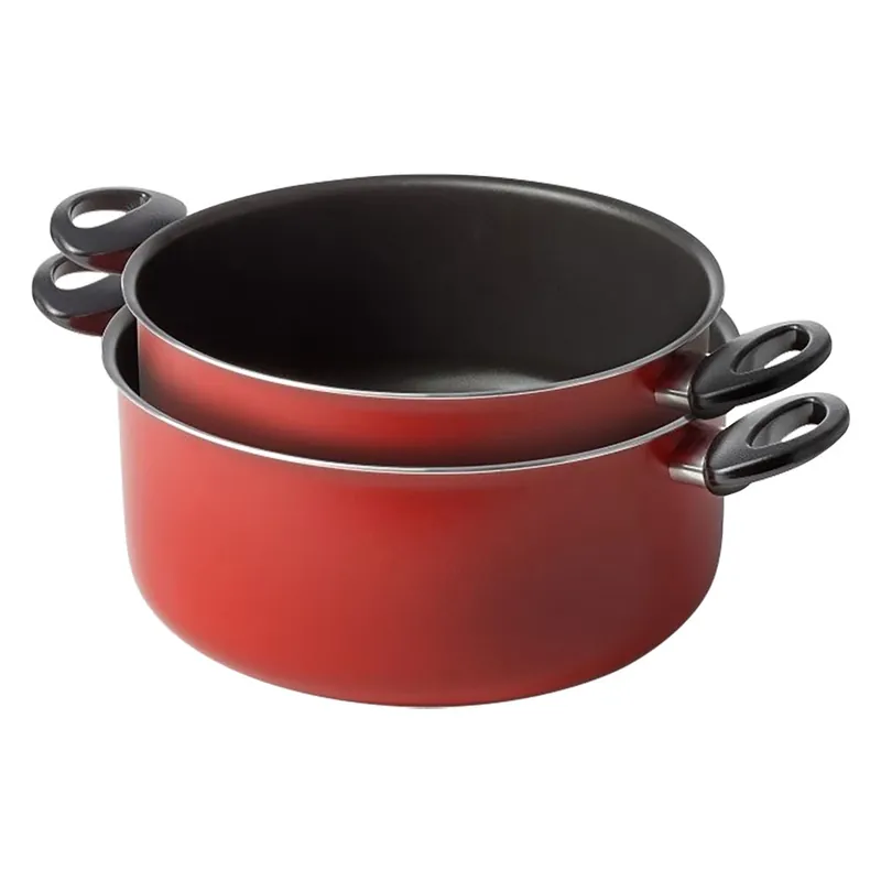 CASSERUOLE A DUE MANICI ‘CUCINA SANO‘ SET 2 PEZZI Ø cm. 18 / 22 Finale Uitverkoop