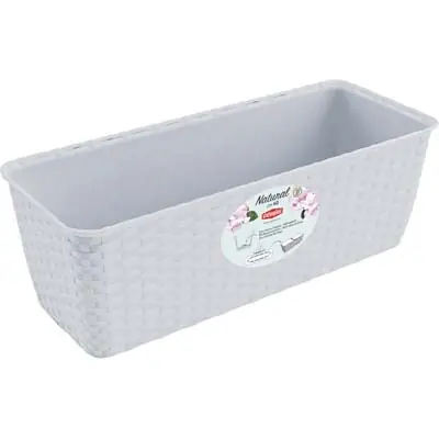 Direct Verzonden CASSETTA + RISERVA NATURAL STEFANPLAST. Modello PP RATTAN BIANCO CM 40X16 H.CM 13