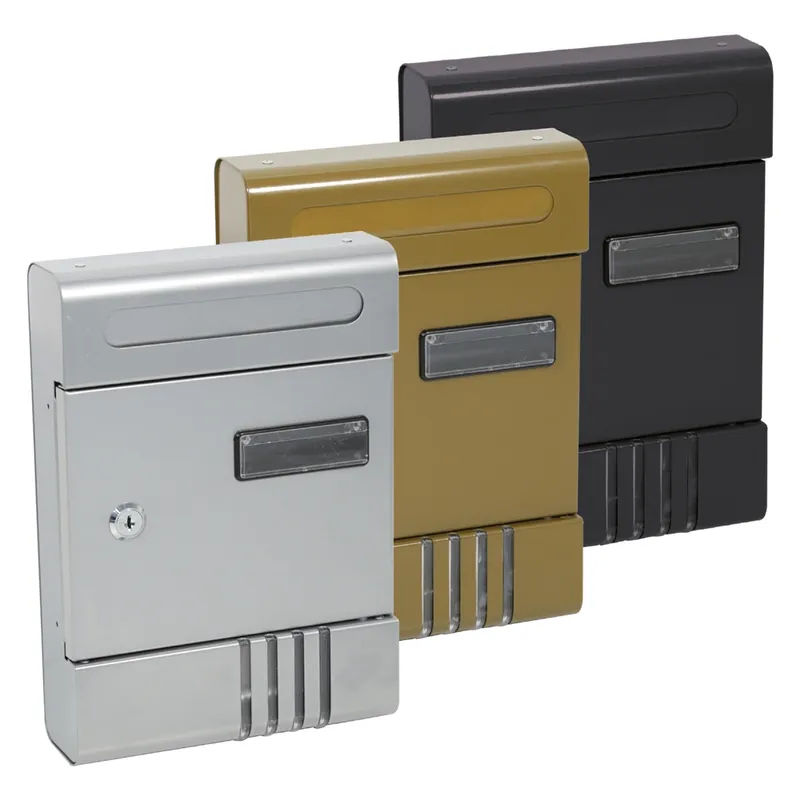 Speciale Aanbieding CASSETTA POSTALE ‘JASMINE SMALL‘ cm 20,5x6,5x h 29 - color argento. Modello cm 20,5x6,5x h 29 - color argento