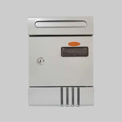 CASSETTA POSTALE IDEAL STAR IN ACCIAIO. Modello CASSETTA POSTALE ‘LUXURY‘ cm 204x65x290h - Argento Alleen Vandaag
