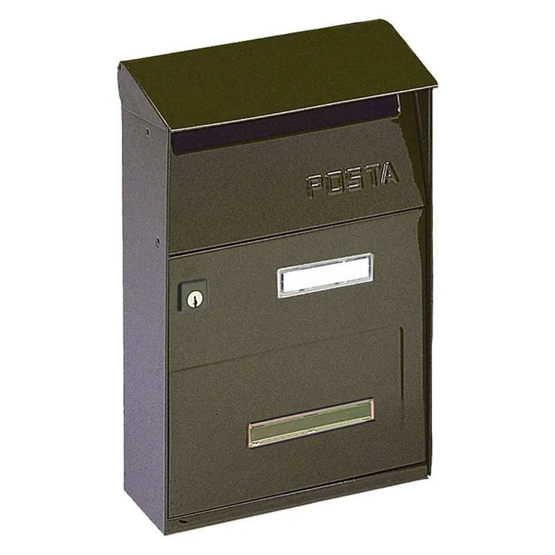 Koop Online CASSETTA POSTALE SERIE ‘EFFE‘ cm 22 x 11 x h 32,5 vern.verde. Modello cm 22 x 11 x h 32,5 vern.verde