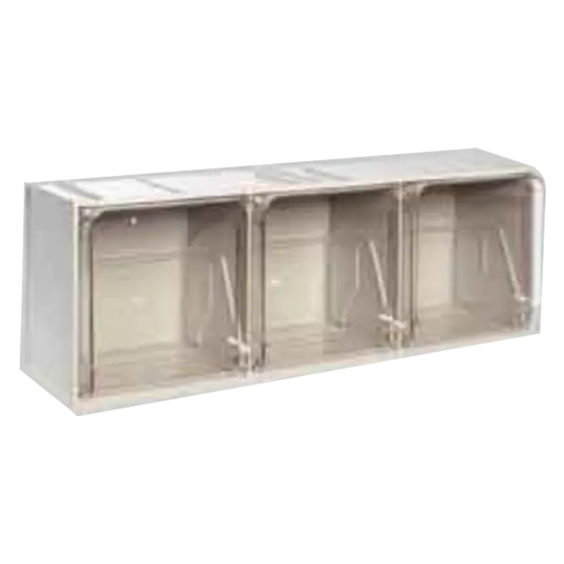 CASSETTIERA CON CASSETTI BASCULANTI ‘CRYSTAL BOX‘. Modello CASSETTIERA CON CASSETTI BASCULANTI ‘CRYSTAL BOX‘ 2 Cassetti - mm 600x240x300h - Grigio Flitsaanbieding