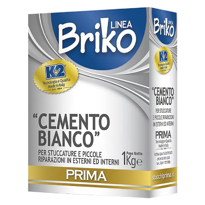 Weekendaanbieding CEMENTO BIANCO IN POLVERE ‘BRIKO K2‘ Kg. 1 - scatola. Modello Kg. 1 - scatola