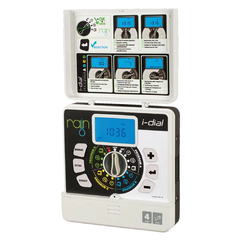 Populair CENTRALINA RAIN ‘I-DIAL‘ 4 stazioni - 24VAC grigio. Modello 4 stazioni - 24VAC grigio