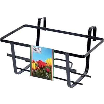 BALCONIERA GERANIO FISSA. Modello FERRO BATTUTO VERN NERO CM 40X28 H.CM 18 Express Levering