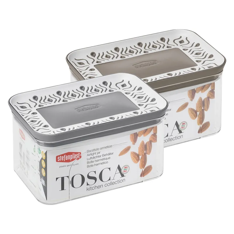 Shop Nu BARATTOLO RETTANGOLARE ‘TOSCA‘ bianco/tortora. Modello bianco/tortora