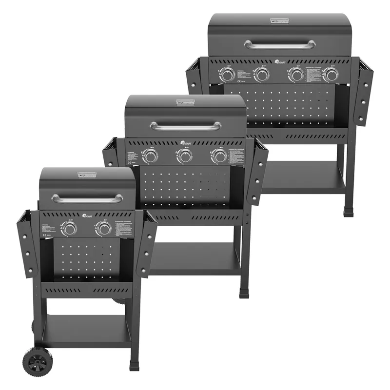 Populair BARBECUE A GAS CARRELLATO ‘KASAGRILL‘ mod. 2 fuochi - kW 2.5 x 2 - cm 102,2 x 102 x 55. Modello mod. 2 fuochi - kW 2.5 x 2 - cm 102,2 x 102 x 55