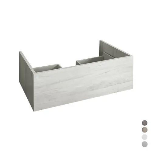 Speciale Aanbieding BASE 1 CASSETTO CON VANO SIFONE MOD. UNIKA. Modello cm 70x45,5xH.25 Olmo Cemento