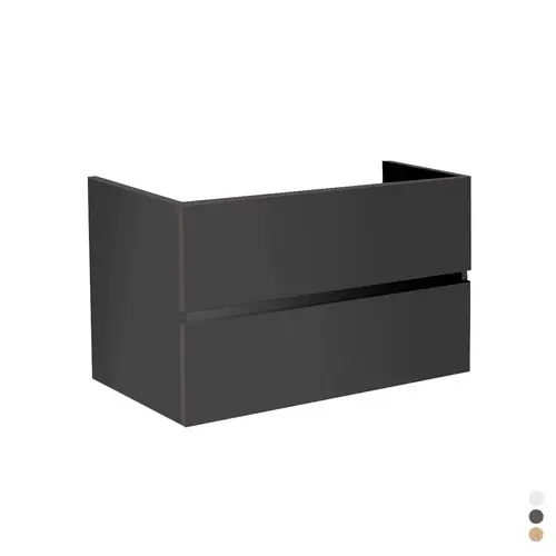 Aanbieding BASE 2 CASSETTI SOSPESA CITY. Modello Bianco opaco cm 90