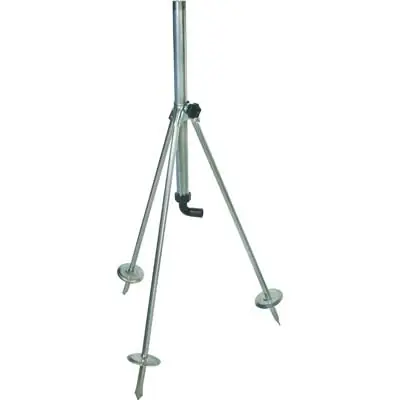BASE TRIPODE X IRRIGATORE. Modello ACCIAIO ZINCATO 1"M+PORTAGOMMA H.CM 80 Express Levering