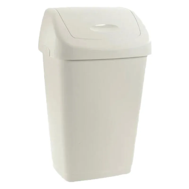 BIDONE IMMONDIZIA ‘GRACE‘ Lt 50 - cm 40,5 x 32 x h 65,5 salvia/bianco. Modello Lt 50 - cm 40,5 x 32 x h 65,5 salvia/bianco Gecertificeerd