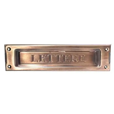 Seizoensaanbieding BUCALETTERE POSTA DA APPLICARE. Modello OTTONE BRONZO SPAZZOLATO MM 235X60