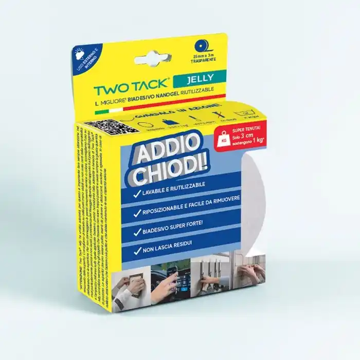 Biadesivo Nanogel Attacca Tutto Two Tack Jelly Addio Chiodi Alleen Vandaag