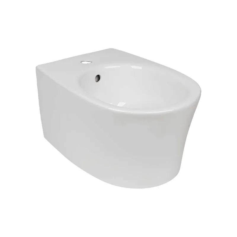 Koop Online Bidet Sospeso Perla Monoforo - Ceramica Bianca Design Moderno
