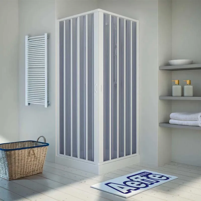 Uitverkoop Box Doccia Angolare a Soffietto in PVC 70-80x70-80 cm